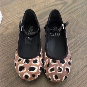 Brand New! Gucci Brown Leopard Print Girls Shoes